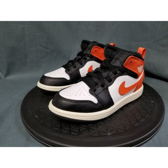 Jordan 1 Mid (PS) Leather Black Toe Starfish Size 13c BRAND NEW NO BOX! - Picture 4 of 11